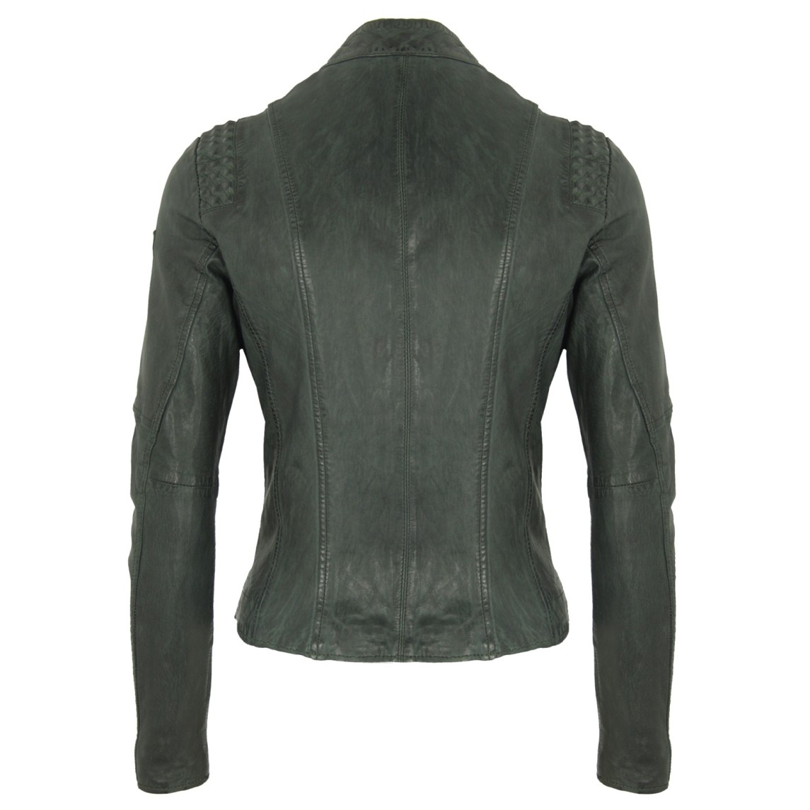 Geaca de Piele Naturala Dama Gipsy Verde inchis Elyssa LAWOV – IMBRACAMINTE