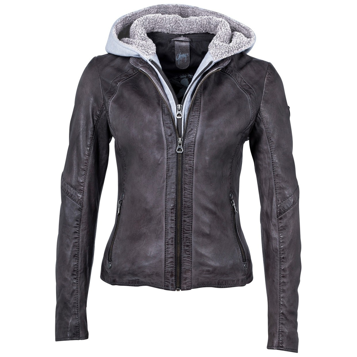 Geaca de Piele Naturala Dama Gipsy Grafit Emmy LANOV – Black Friday