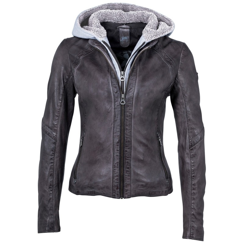 Geaca de Piele Naturala Dama Gipsy Grafit Emmy LANOV – IMBRACAMINTE