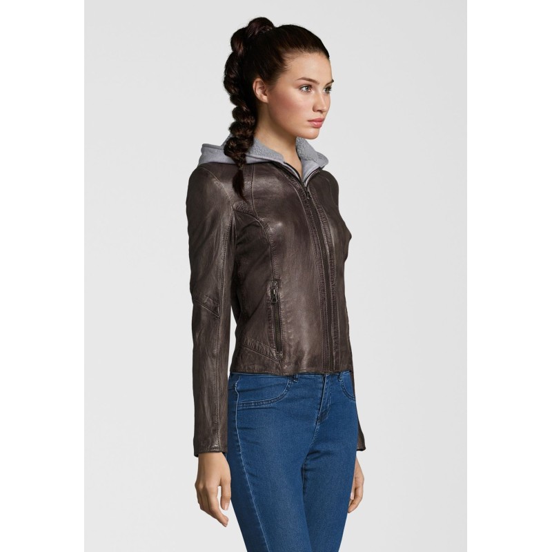 Geaca de Piele Naturala Dama Gipsy Grafit Emmy LANOV – IMBRACAMINTE