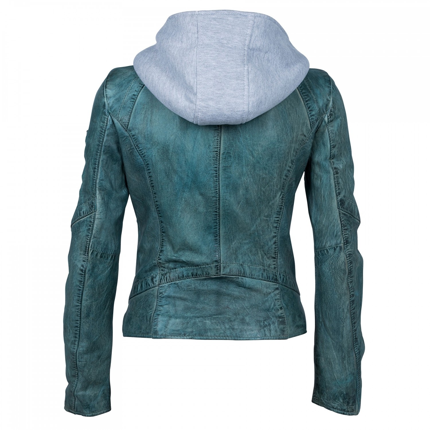 Geaca de Piele Naturala Dama Gipsy Turcoaz Emmy LANOV – IMBRACAMINTE