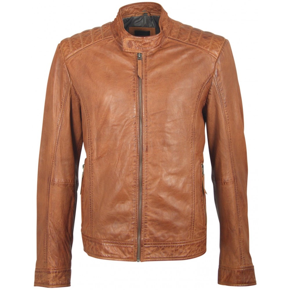 Geaca de Piele Naturala Barbati Gipsy Coniac Eric NSLV Geaca de Piele Naturala Barbati Gipsy Coniac Eric NSLV - readytowear.ro