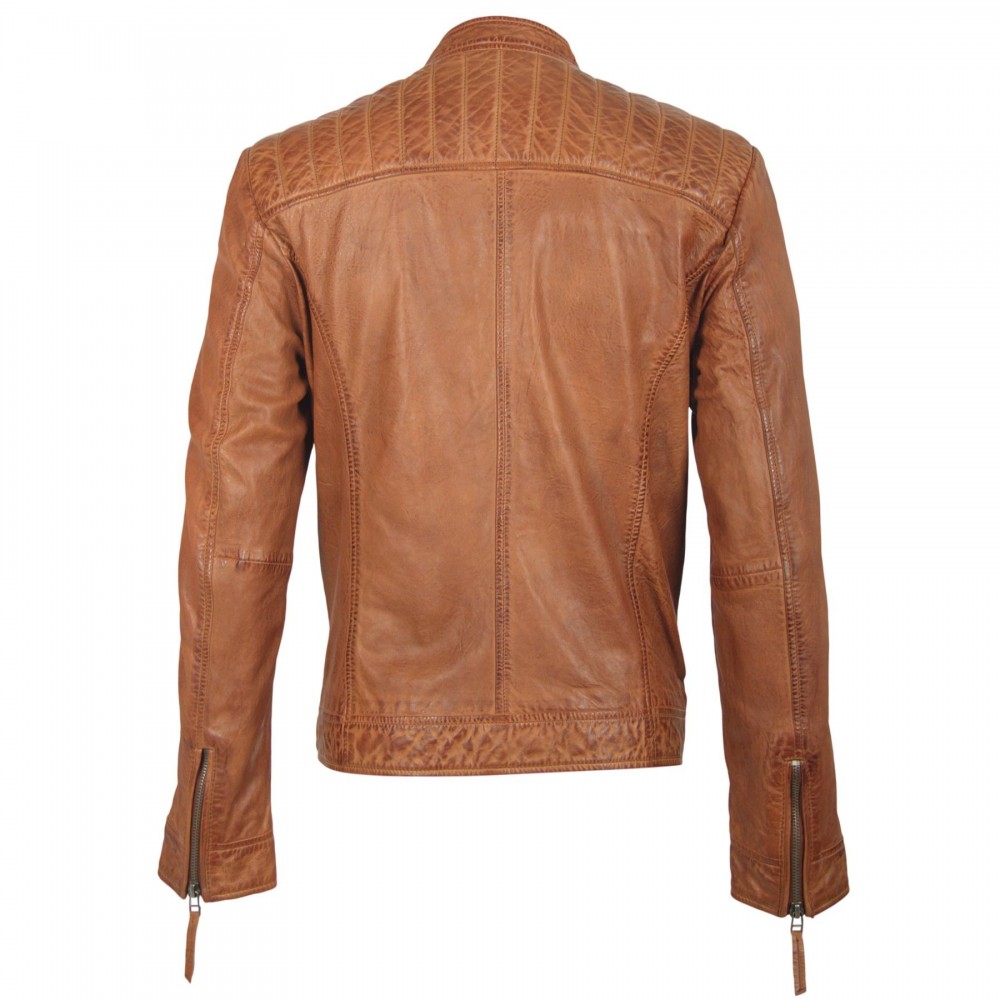 Geaca de Piele Naturala Barbati Gipsy Coniac Eric NSLV Geaca de Piele Naturala Barbati Gipsy Coniac Eric NSLV - readytowear.ro