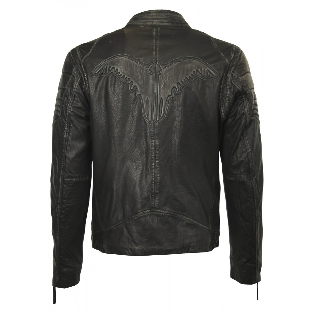 Geaca din Piele Naturala Barbati Gipsy Neagra Swooping Evil Geaca din Piele Naturala Barbati Gipsy Neagra Swooping Evil - readytowear.ro