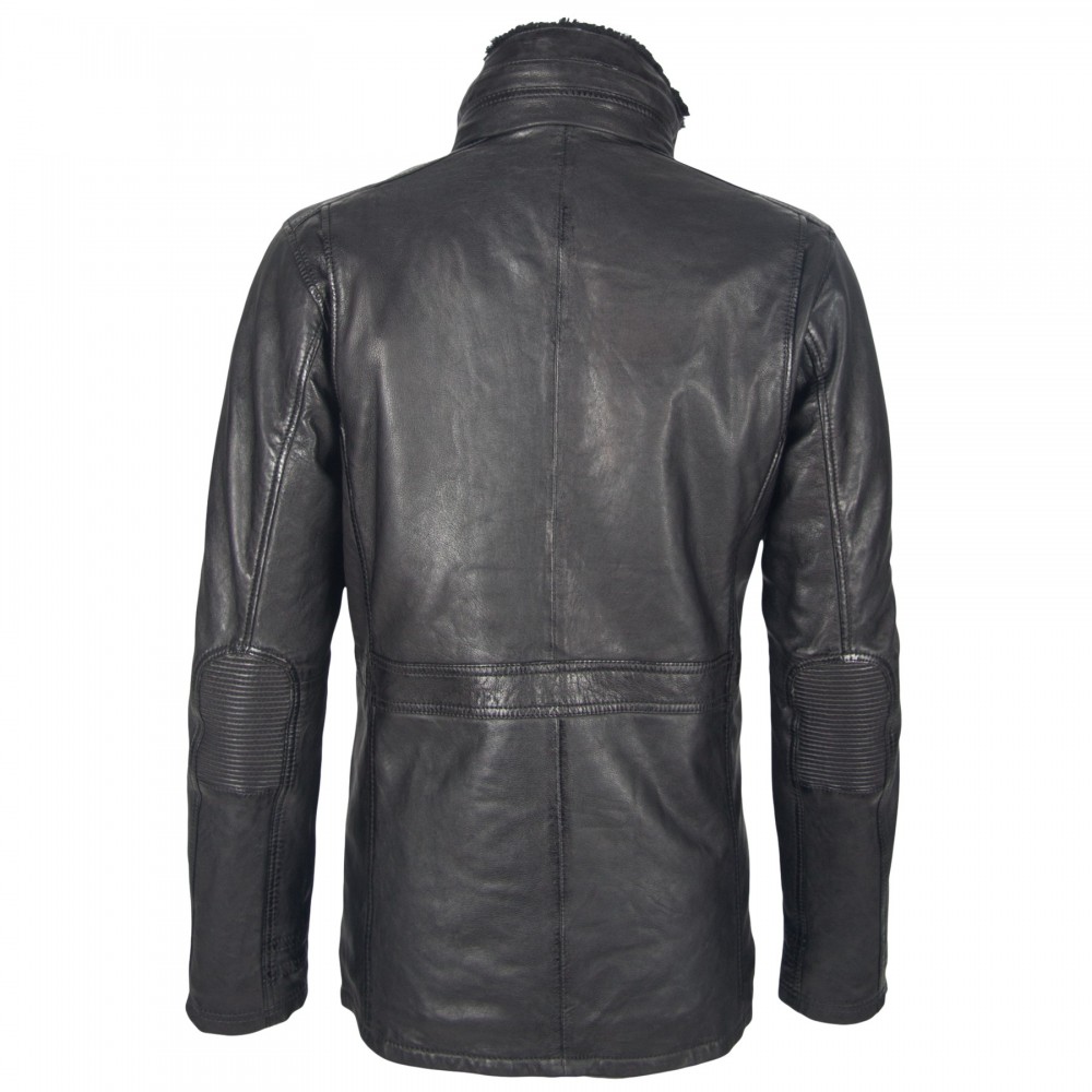 Geaca Lunga de Piele Naturala Barbati Gipsy Neagra Ferry LAANV W Geaca Lunga de Piele Naturala Barbati Gipsy Neagra Ferry LAANV W - readytowear.ro