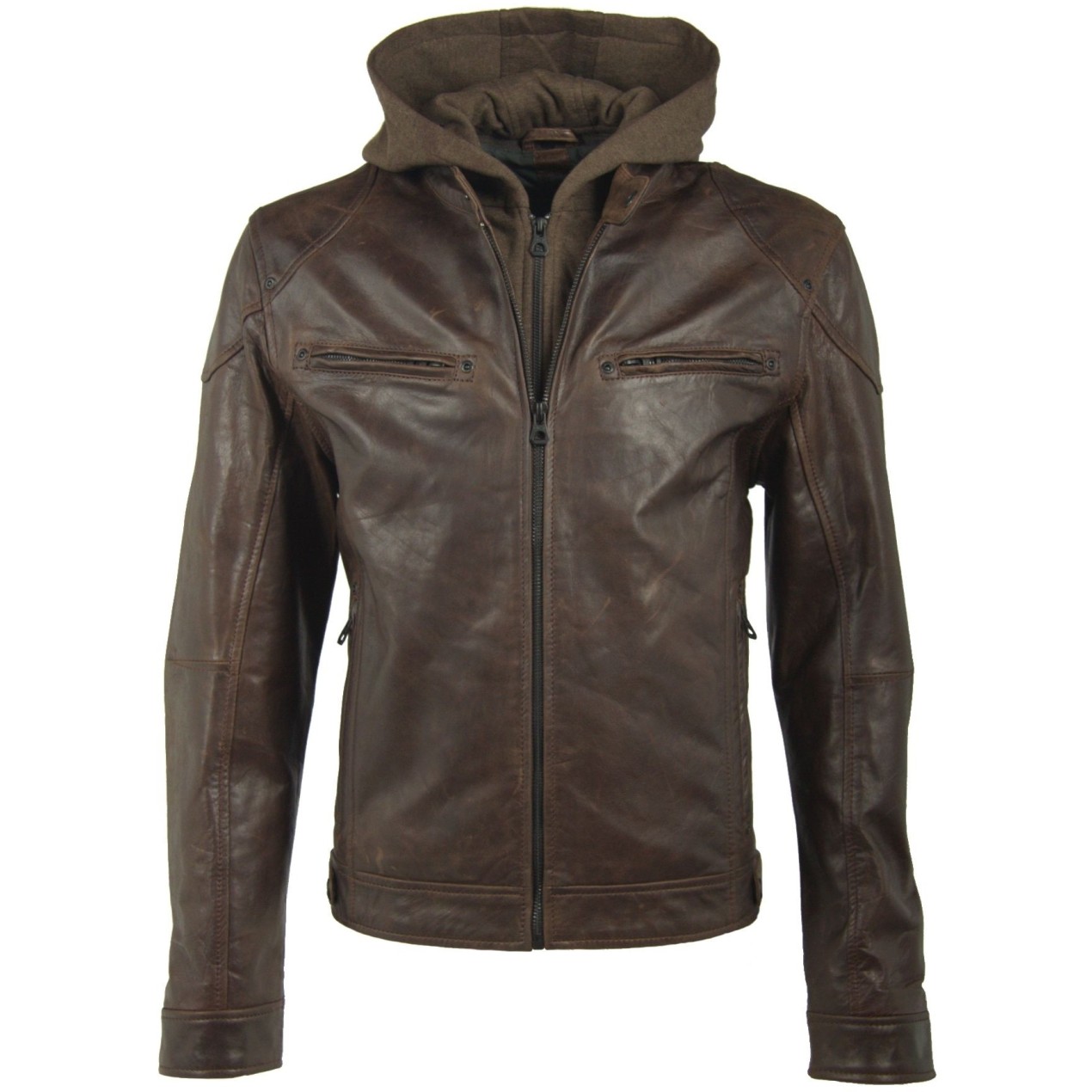 Geaca de Piele Naturala Barbati Gipsy Maro Fido LACRUV – IMBRACAMINTE