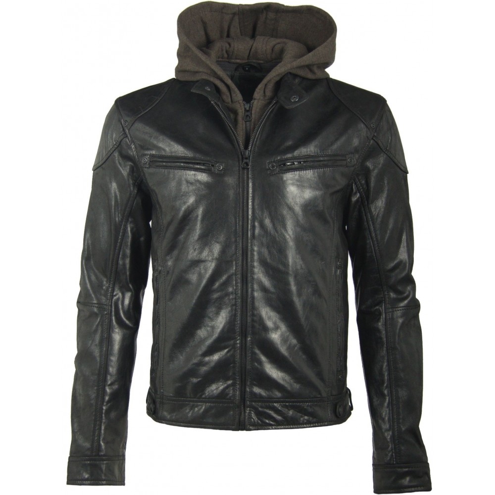 Geaca de Piele Naturala Barbati Gipsy Neagra Fido LACRUV Geaca de Piele Naturala Barbati Gipsy Neagra Fido LACRUV - readytowear.ro