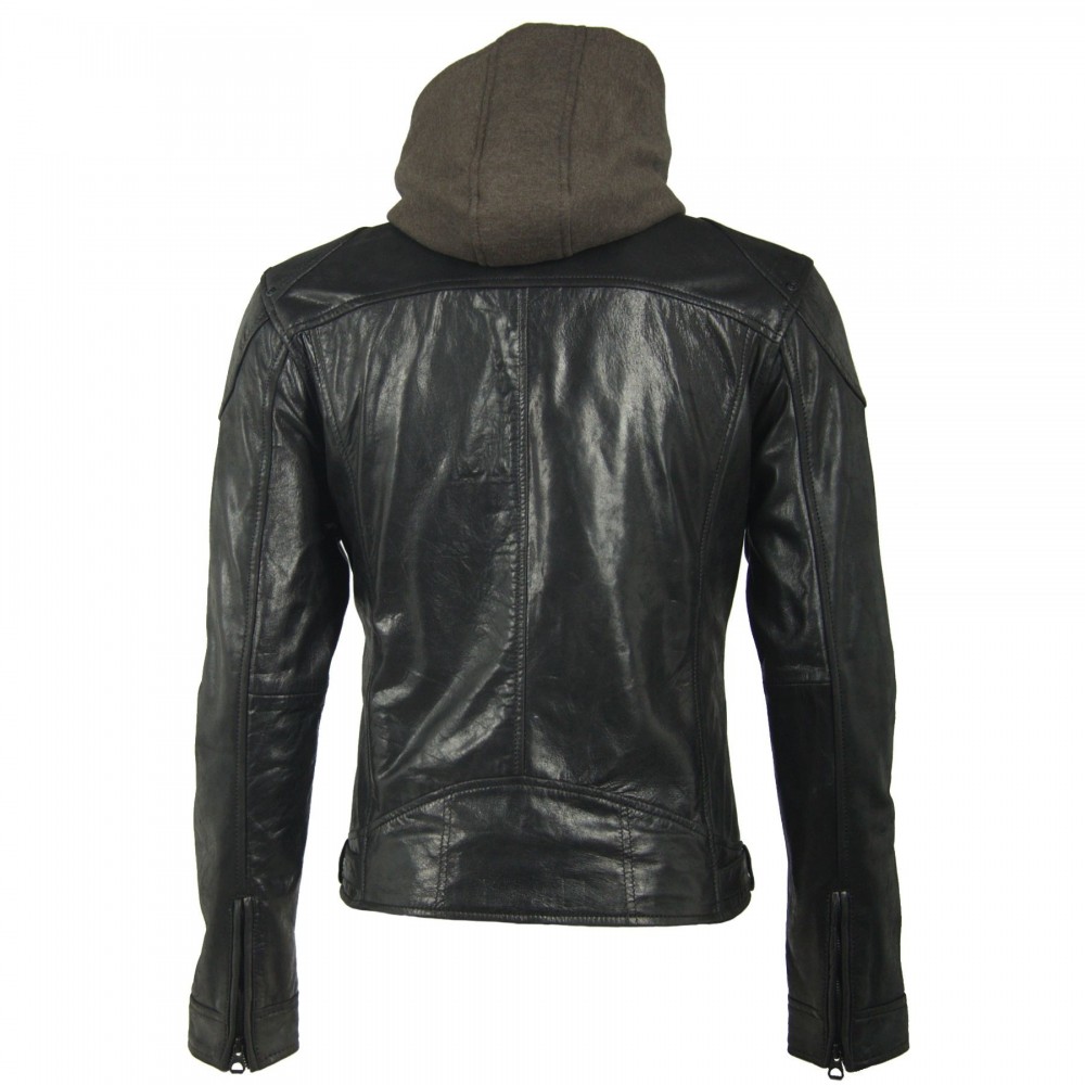 Geaca de Piele Naturala Barbati Gipsy Neagra Fido LACRUV Geaca de Piele Naturala Barbati Gipsy Neagra Fido LACRUV - readytowear.ro