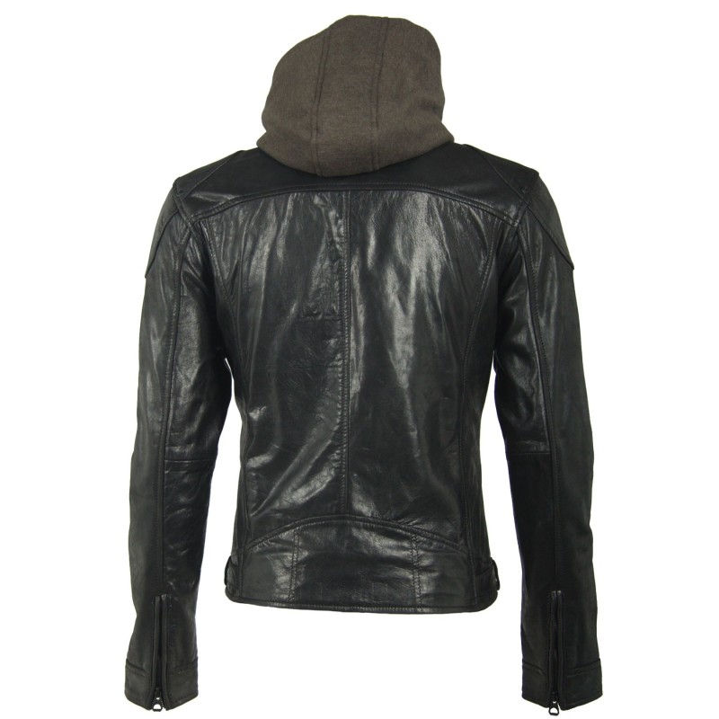 Geaca de Piele Naturala Barbati Gipsy Neagra Fido LACRUV – IMBRACAMINTE