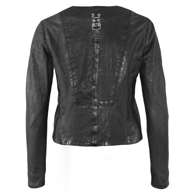 Geaca de Piele Naturala Dama Gipsy Neagra Florin SF LVWW – IMBRACAMINTE