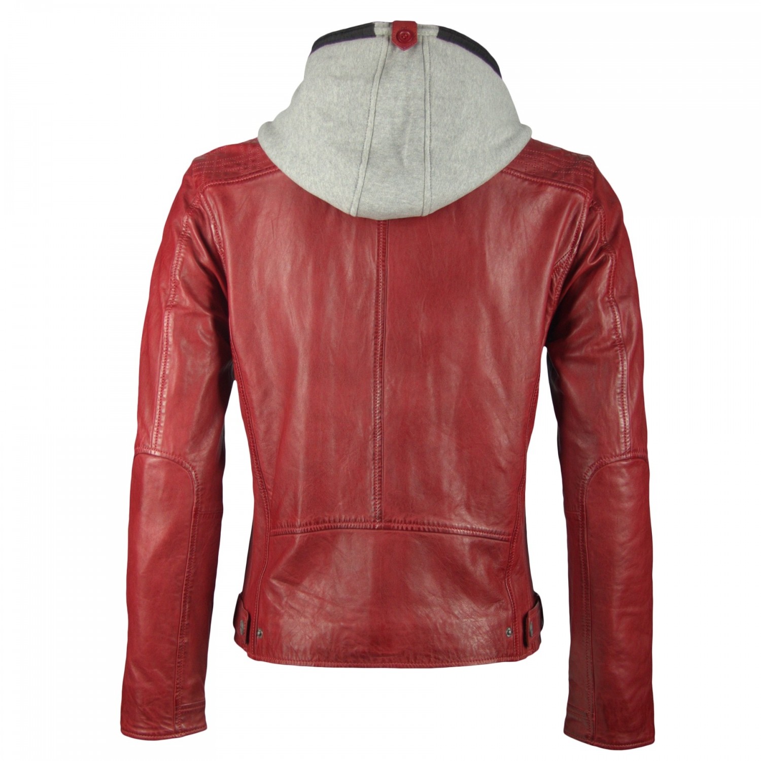 Geaca de Piele Naturala Barbati Gipsy Rosu Inchis Fog 2 NSLVW – IMBRACAMINTE