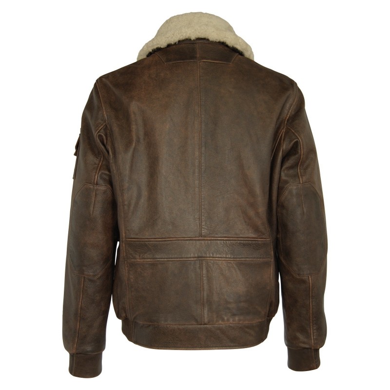 Geaca de Piele Naturala Barbati Gipsy Maro Inchis Force LWAWV W – IMBRACAMINTE