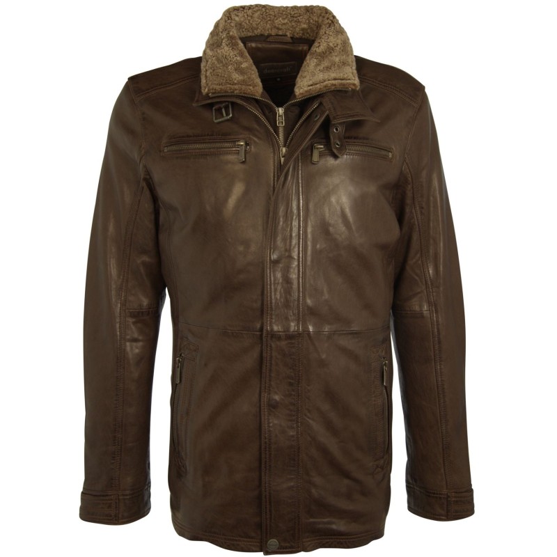 Geaca de Piele Naturala Barbati Gipsy Maro Inchis Foster NSLONTV W – Black Friday