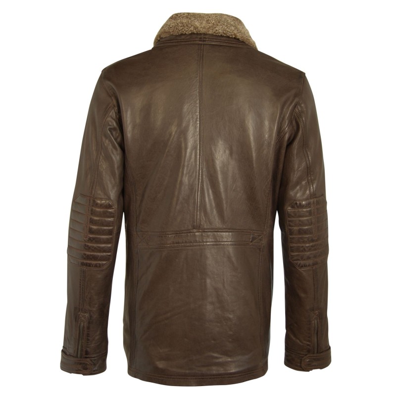 Geaca de Piele Naturala Barbati Gipsy Maro Inchis Foster NSLONTV W – Black Friday
