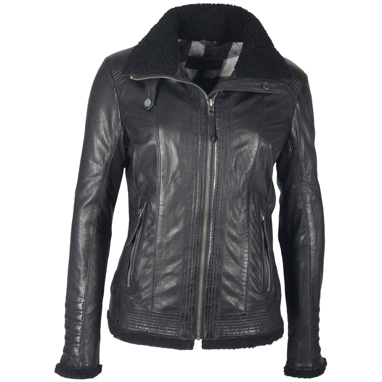 Geaca de Piele Naturala Dama Gipsy Neagra Freeze NSLONTV W – IMBRACAMINTE Geaca de Piele Naturala Dama Gipsy Neagra Freeze NSLONTV W – IMBRACAMINTE