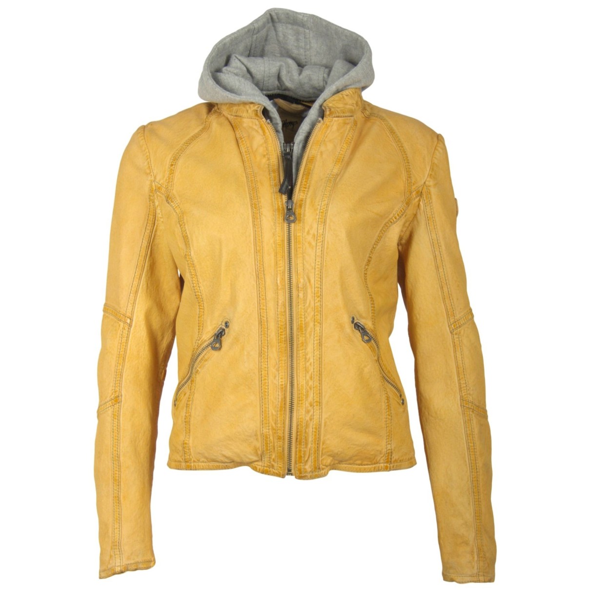 Geaca de Piele Naturala Dama Gipsy Galbena Frisby LEGV – IMBRACAMINTE
