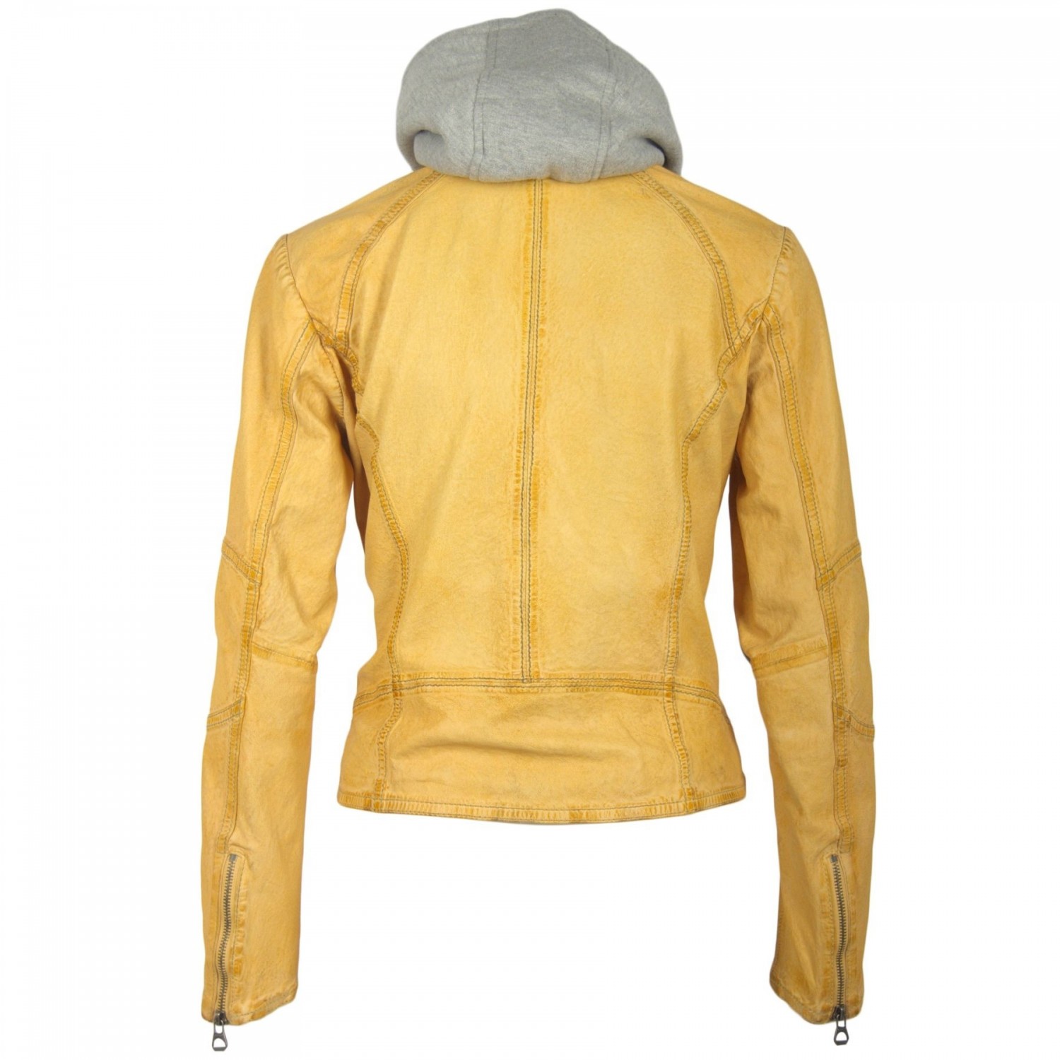 Geaca de Piele Naturala Dama Gipsy Galbena Frisby LEGV – IMBRACAMINTE