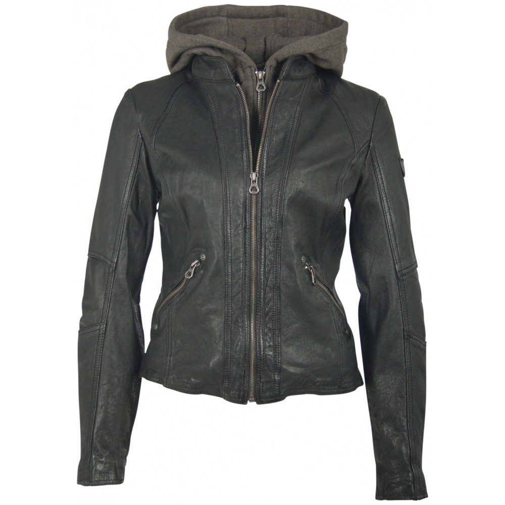 Geaca de Piele Naturala Dama Gipsy Neagra Frisby LEGV Geaca de Piele Naturala Dama Gipsy Neagra Frisby LEGV - readytowear.ro