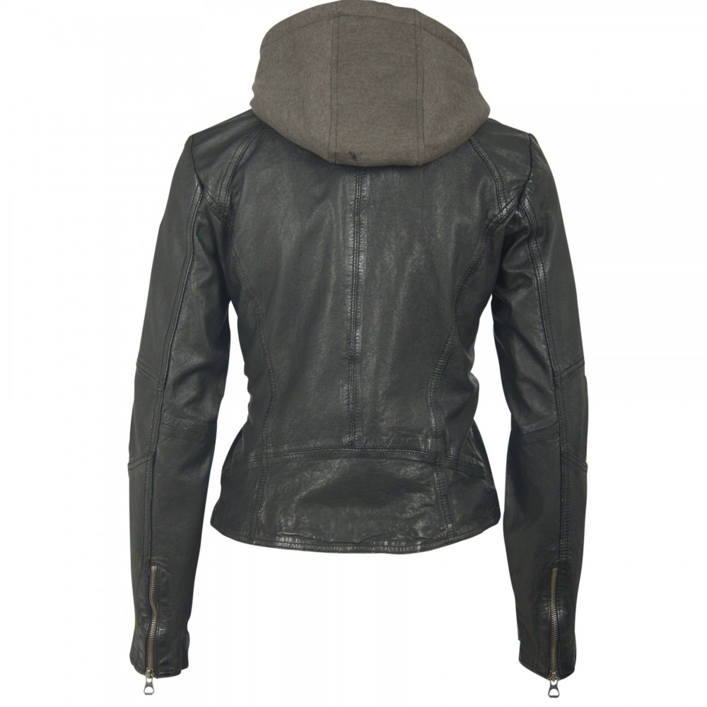 Geaca de Piele Naturala Dama Gipsy Neagra Frisby LEGV Geaca de Piele Naturala Dama Gipsy Neagra Frisby LEGV - readytowear.ro