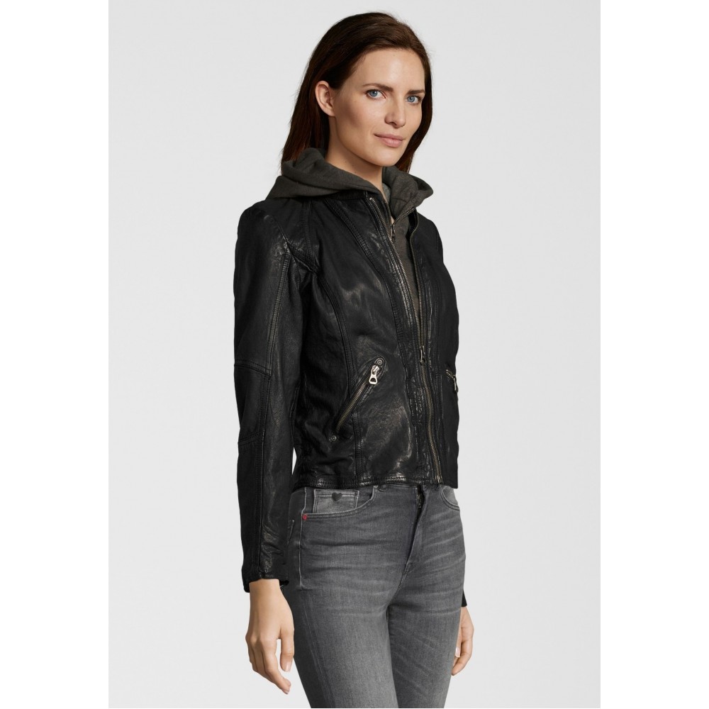 Geaca de Piele Naturala Dama Gipsy Neagra Frisby LEGV Geaca de Piele Naturala Dama Gipsy Neagra Frisby LEGV - readytowear.ro
