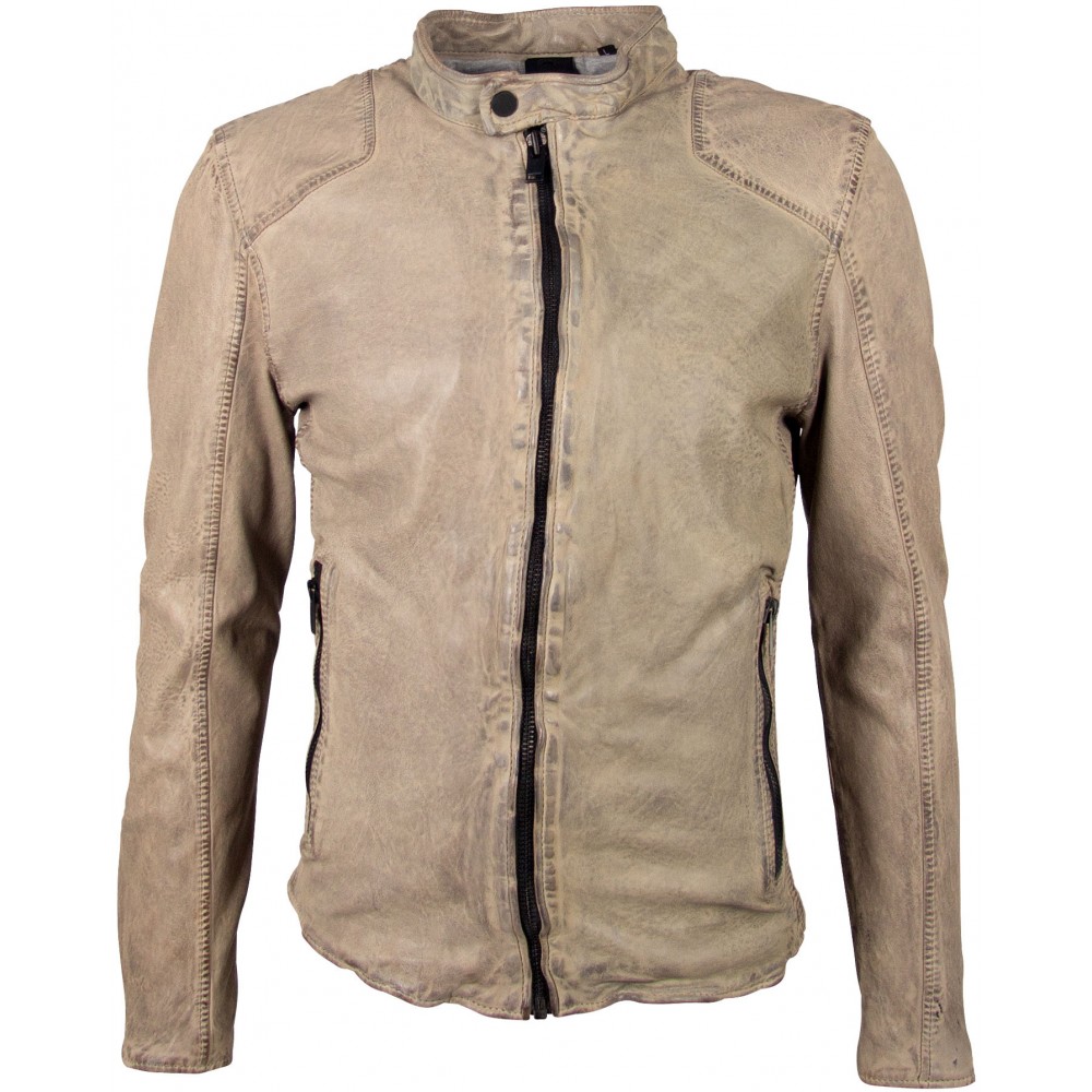 Geaca de Piele Naturala Barbati Gipsy Gri G2BAram SF LATARV Geaca de Piele Naturala Barbati Gipsy Gri G2BAram SF LATARV - readytowear.ro