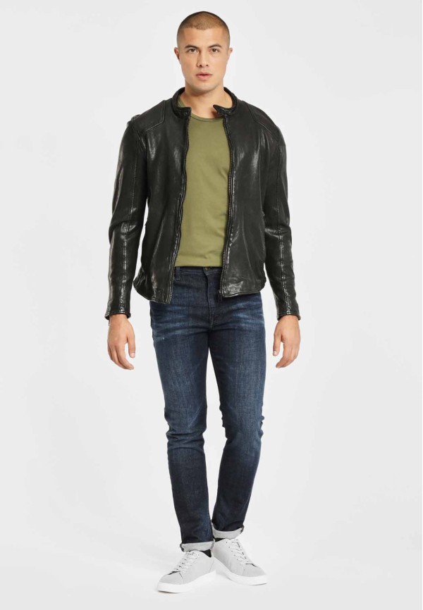 Geaca de Piele Naturala Barbati Gipsy Neagra G2BAram SF LATARV – Black Friday — fotografia 3