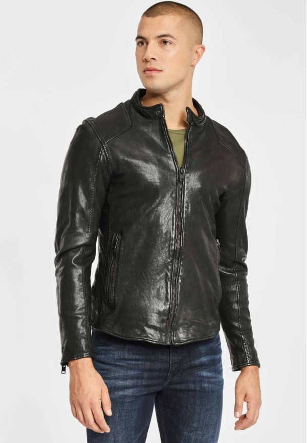 Geaca de Piele Naturala Barbati Gipsy Neagra G2BAram SF LATARV – Black Friday — fotografia 4