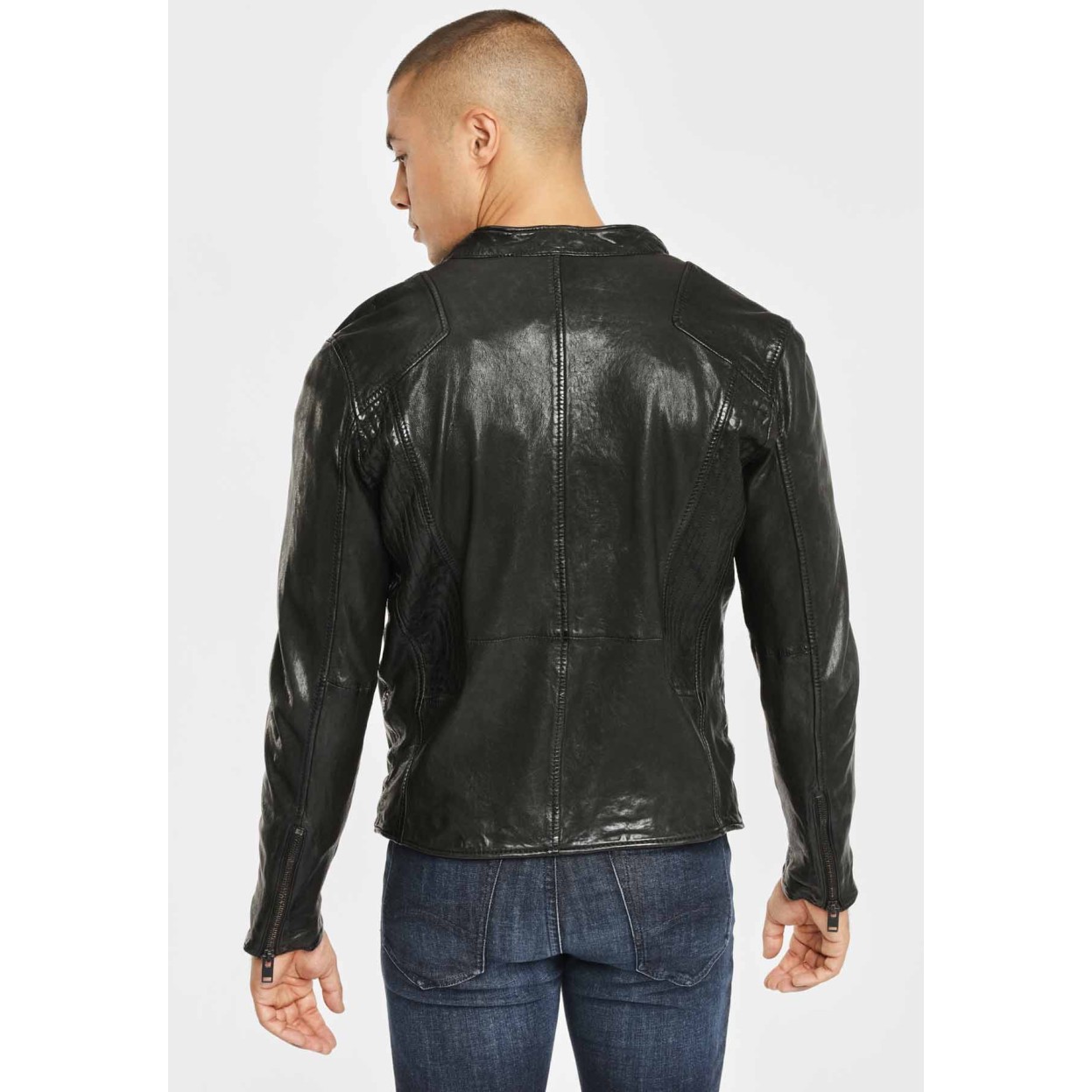 Geaca de Piele Naturala Barbati Gipsy Neagra G2BAram SF LATARV – Black Friday