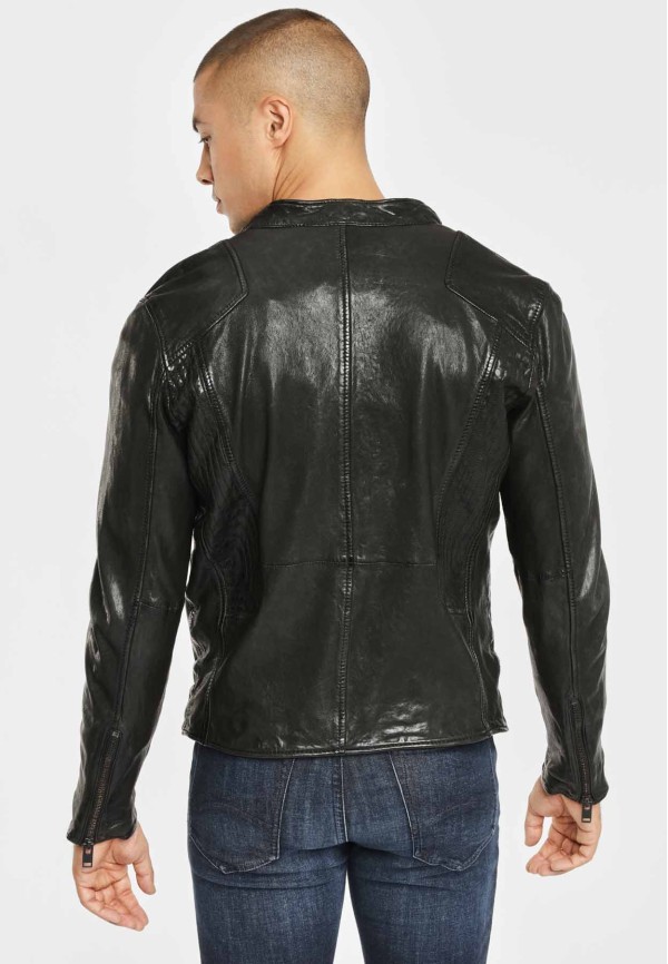 Geaca de Piele Naturala Barbati Gipsy Neagra G2BAram SF LATARV – Black Friday — fotografia 5