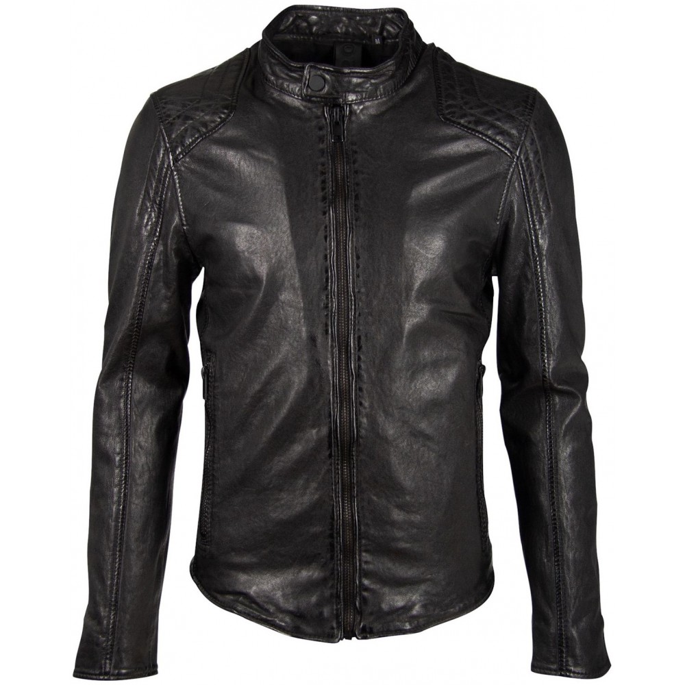 Geaca de Piele Barbati Gipsy Neagra G2BArim SF LATARV - readytowear.ro