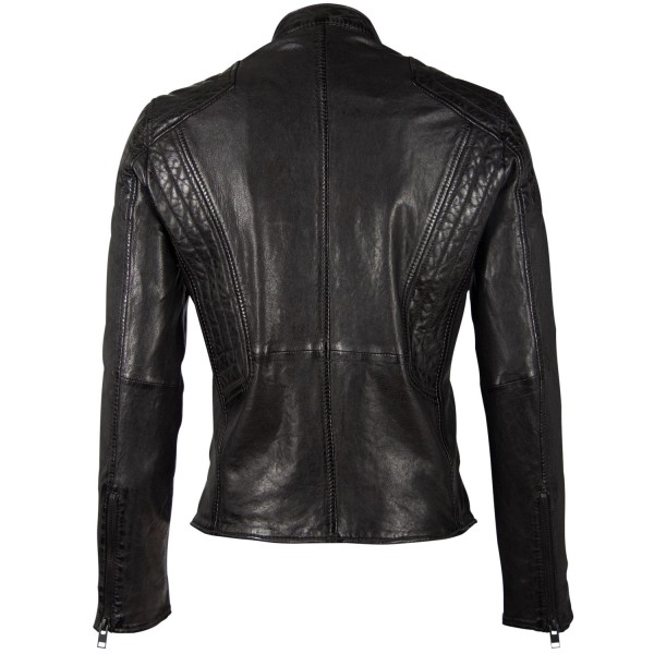 Geaca de Piele Naturala Barbati Gipsy Neagra G2BArim SF LATARV – Black Friday — fotografia 2