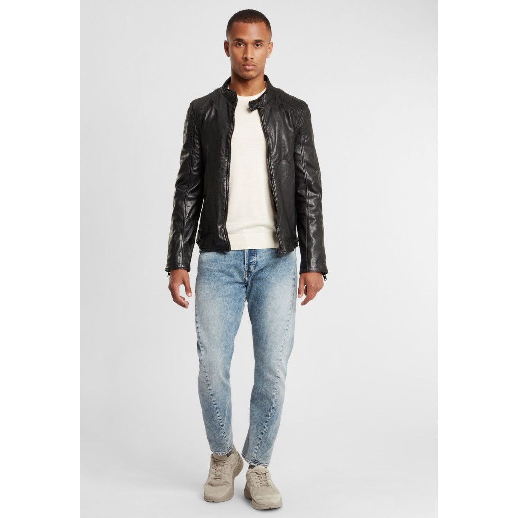 Geaca de Piele Naturala Barbati Gipsy Neagra G2BArim SF LATARV – Black Friday