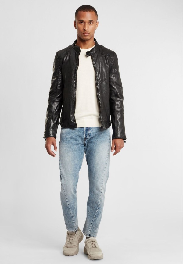 Geaca de Piele Naturala Barbati Gipsy Neagra G2BArim SF LATARV – Black Friday — fotografia 3