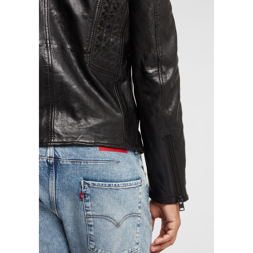 Geaca de Piele Naturala Barbati Gipsy Neagra G2BArim SF LATARV – Black Friday