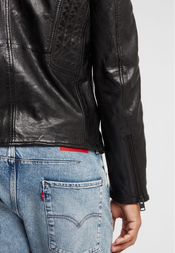 Geaca de Piele Naturala Barbati Gipsy Neagra G2BArim SF LATARV – Black Friday — fotografia 7