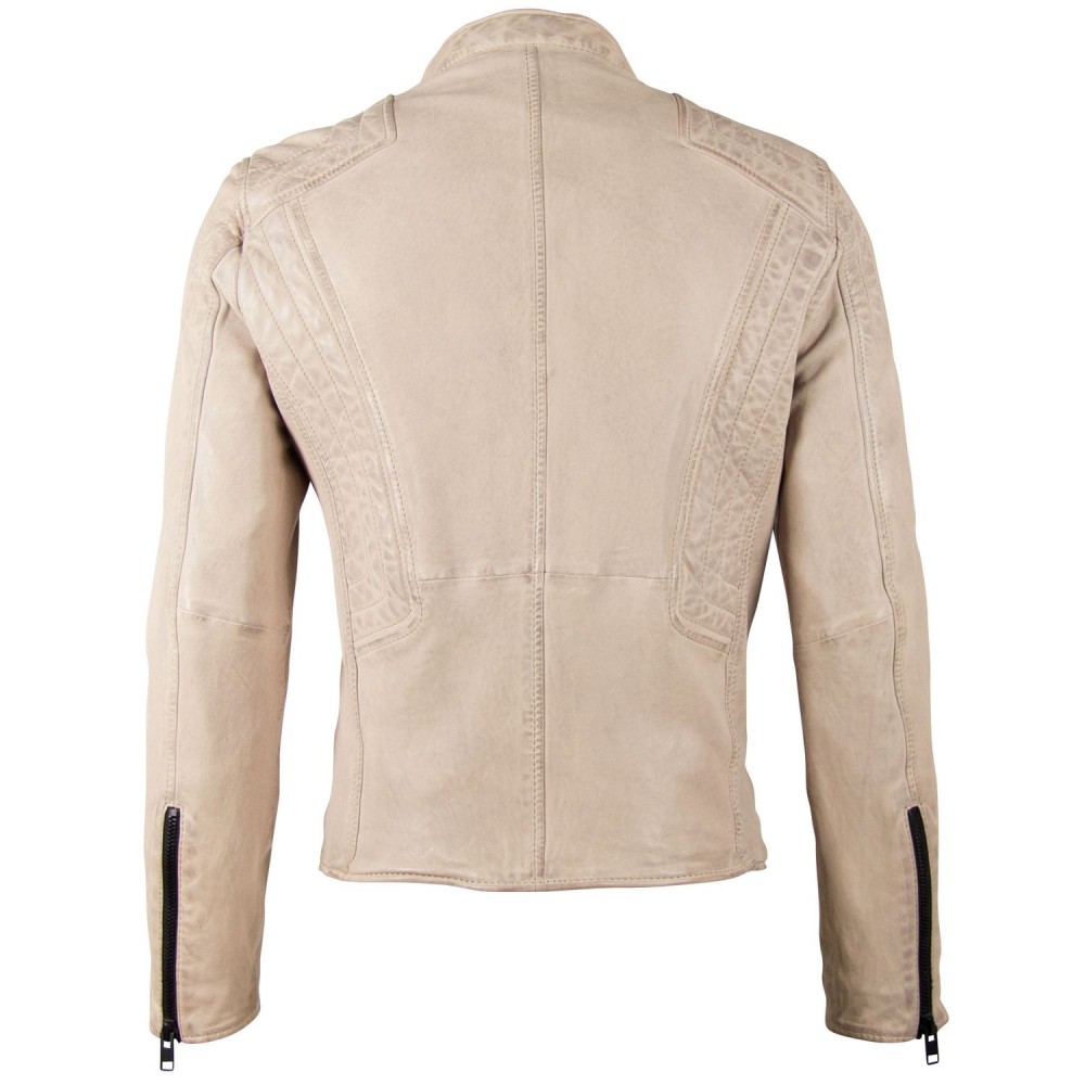 Geaca de Piele Barbati Gipsy Alb Murdar G2BArim SF LATARV Geaca de Piele Barbati Gipsy Alb Murdar G2BArim SF LATARV - readytowear.ro