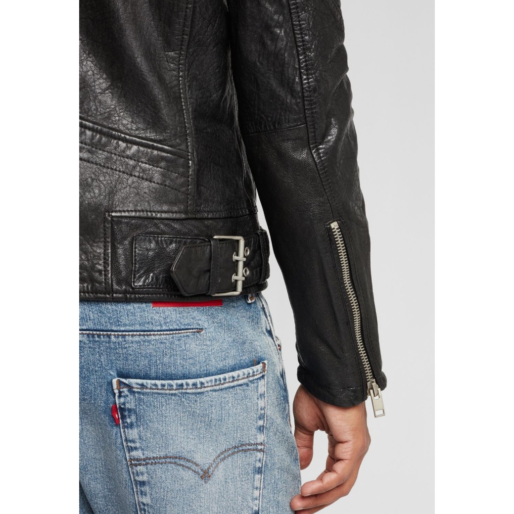 Geaca de Piele Barbati Gipsy Neagra G2BBennyt SF LVW – IMBRACAMINTE