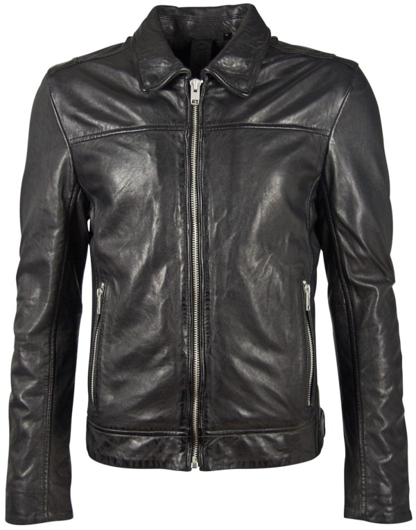 Geaca de Piele Naturala Barbati Gipsy Neagra G2BCarni SF NSLVV – IMBRACAMINTE — fotografia 1