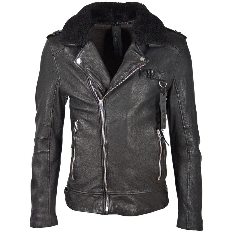 Geaca de Piele Naturala Barbati Gipsy Neagra G2BCrief SF SVAT – IMBRACAMINTE