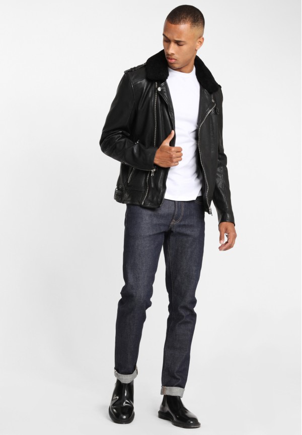 Geaca de Piele Naturala Barbati Gipsy Neagra G2BCrief SF SVAT – Black Friday — fotografia 3