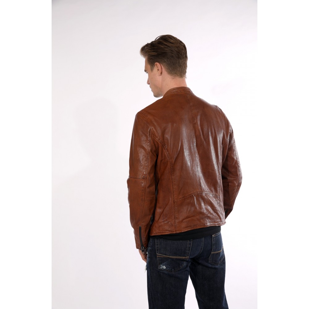 Geaca de Piele Naturala Barbati Gipsy Coniac Inchis G2BDev SF LRPEV Geaca de Piele Naturala Barbati Gipsy Coniac Inchis G2BDev SF LRPEV - readytowear.ro