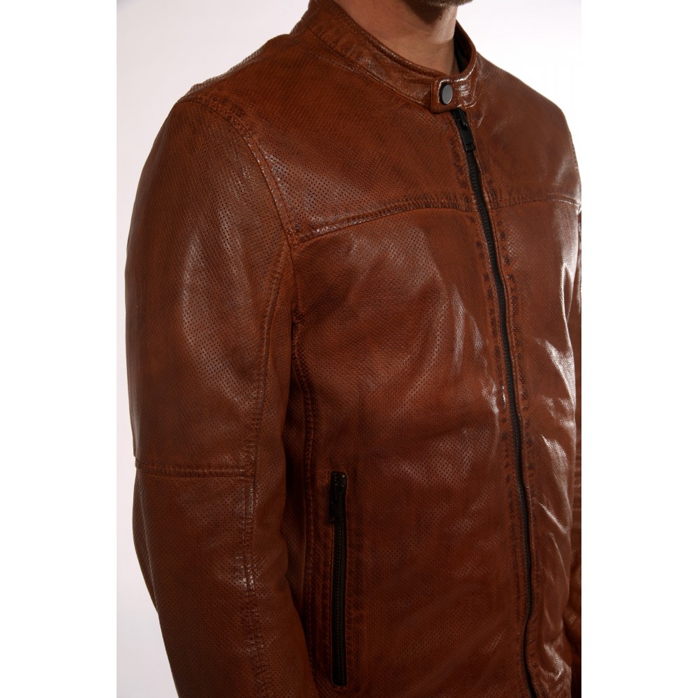 Geaca de Piele Naturala Barbati Gipsy Coniac Inchis G2BDev SF LRPEV Geaca de Piele Naturala Barbati Gipsy Coniac Inchis G2BDev SF LRPEV - readytowear.ro