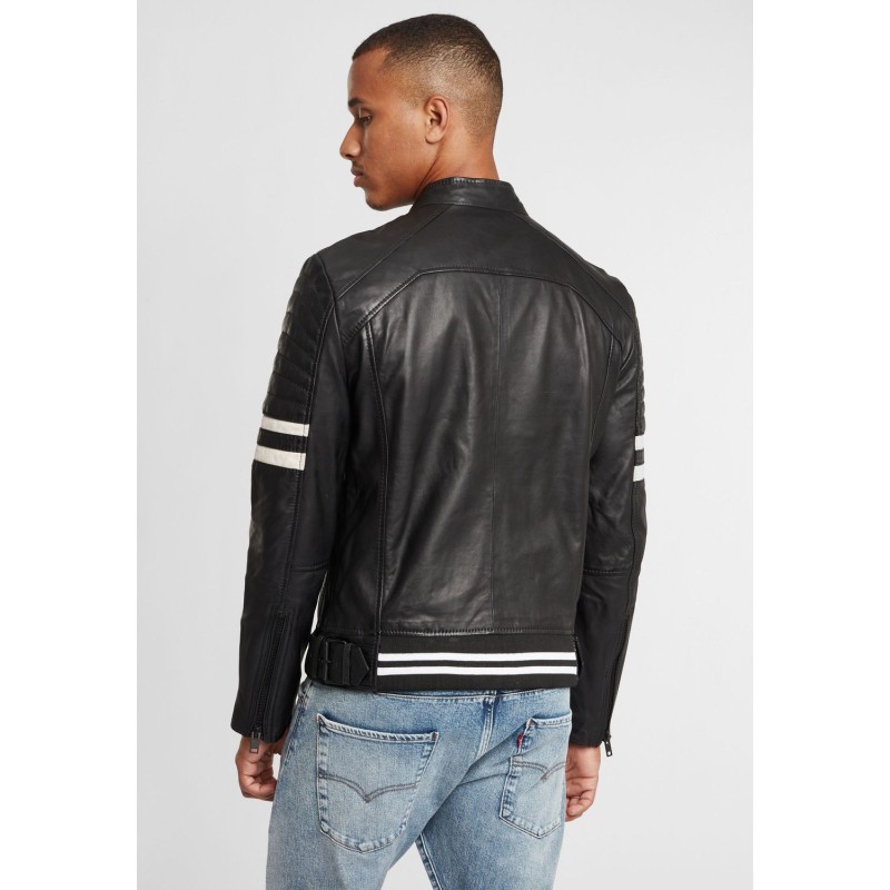 Geaca de Piele Naturala Barbati Gipsy Negru/Alb G2BFazyl SF LAROXV – IMBRACAMINTE Geaca de Piele Naturala Barbati Gipsy Negru/Alb G2BFazyl SF LAROXV – IMBRACAMINTE