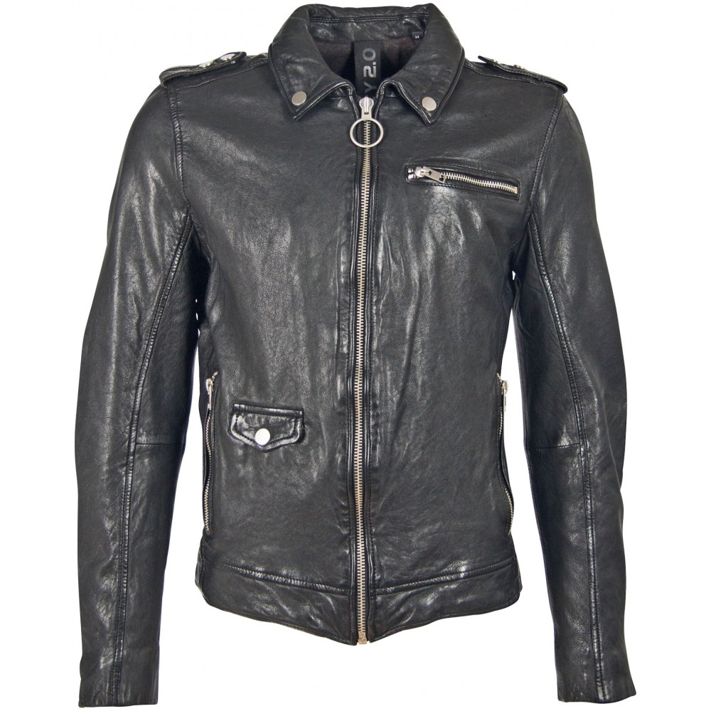 Geaca de Piele Naturala Barbati Gipsy Neagra G2BGilion SF LACAV Geaca de Piele Naturala Barbati Gipsy Neagra G2BGilion SF LACAV - readytowear