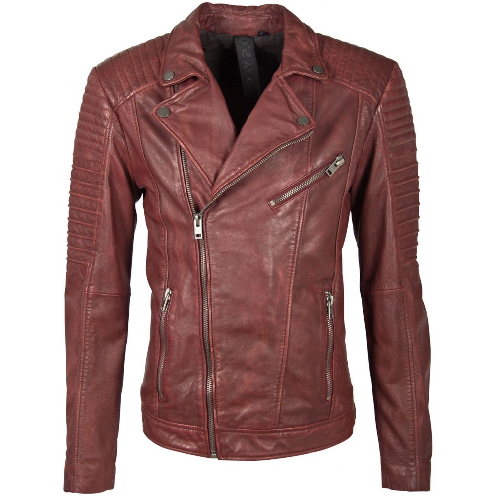 Geaca de Piele Naturala Barbati Gipsy Rosu Inchis G2BJordyn SF LAPOV Geaca de Piele Naturala Barbati Gipsy Rosu Inchis G2BJordyn SF LAPOV - readytowear.ro