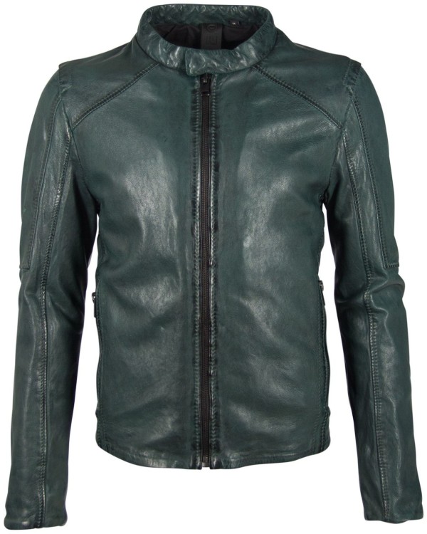 Geaca de Piele Barbati Gipsy Verde Inchis G2BKrain SF LAMAXV – Black Friday — fotografia 1