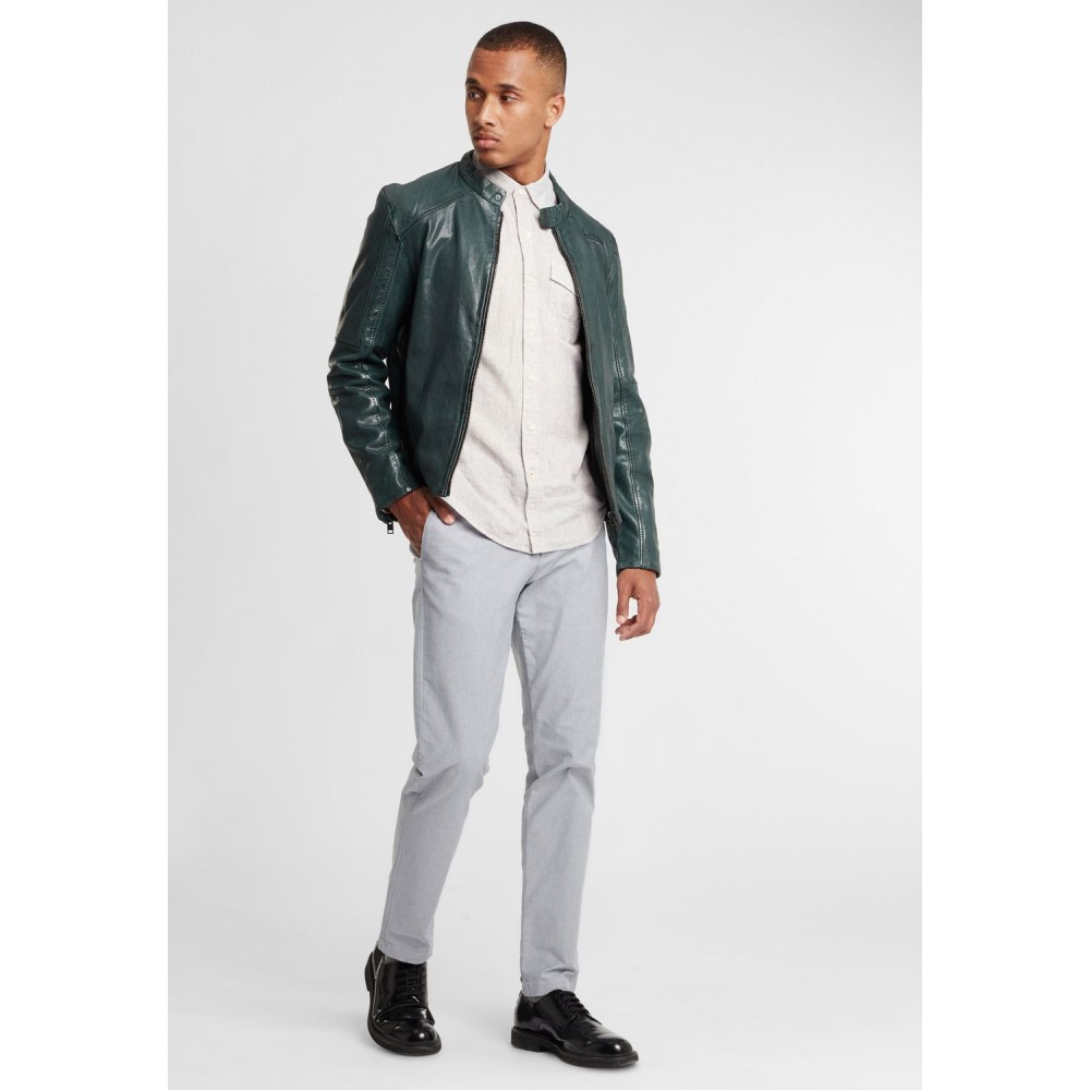 Geaca de Piele Barbati Gipsy Verde Inchis G2BKrain SF LAMAXV Geaca de Piele Barbati Gipsy Verde Inchis G2BKrain SF LAMAXV - readytowear.ro