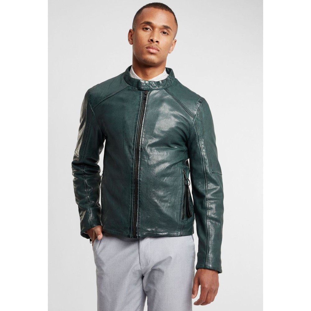 Geaca de Piele Barbati Gipsy Verde Inchis G2BKrain SF LAMAXV Geaca de Piele Barbati Gipsy Verde Inchis G2BKrain SF LAMAXV - readytowear.ro