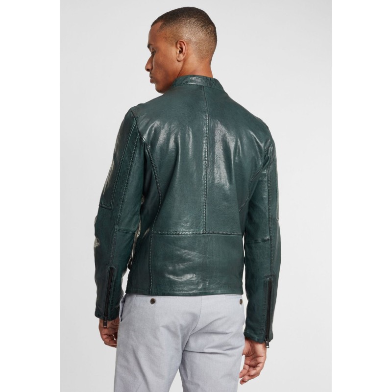 Geaca de Piele Barbati Gipsy Verde Inchis G2BKrain SF LAMAXV – IMBRACAMINTE