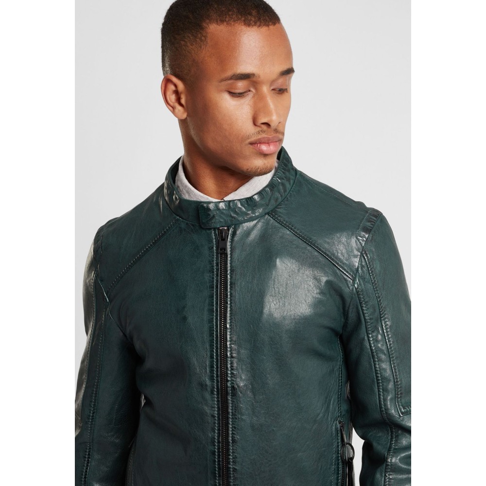 Geaca de Piele Barbati Gipsy Verde Inchis G2BKrain SF LAMAXV Geaca de Piele Barbati Gipsy Verde Inchis G2BKrain SF LAMAXV - readytowear.ro